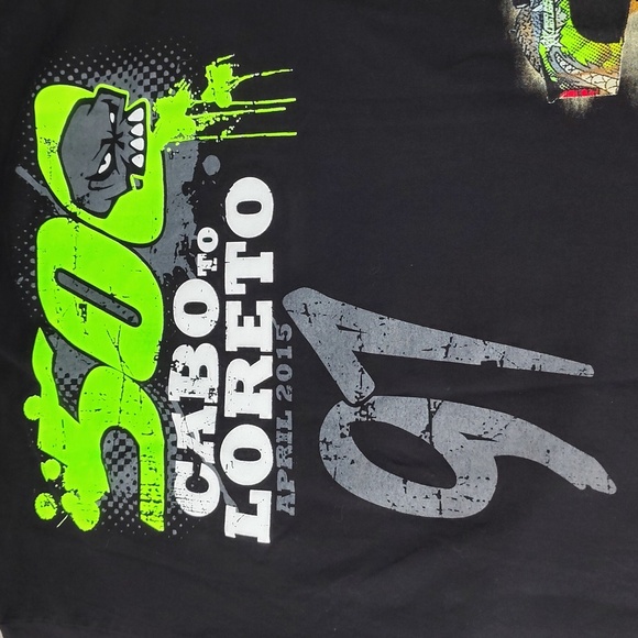 HOONIGAN BJ Baldwin Racing Shirt Size Medium Cabo to Loreto Front Back Big Tee - Picture 5 of 10